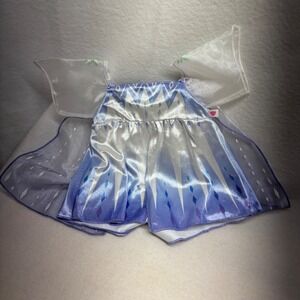 Build A Bear Workshop Elsa Dress Costume Outfit Wings Sparkle Blue White